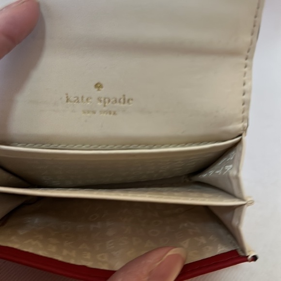 Kate Spade Red and Tan Flap Wallet - EUC - Picture 5 of 7